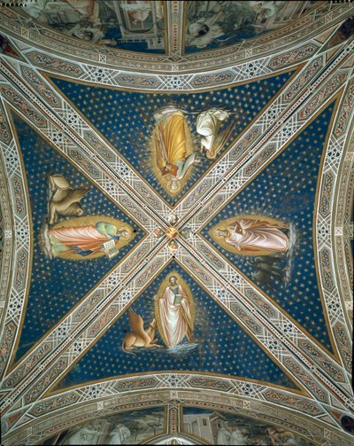 Affreschi della Volta nella Sacrestia raffiguranti i Quattro Evangelisti, 1387 da Aretino Luca Spinello or Spinelli